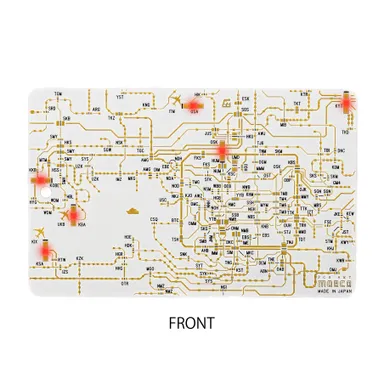 FLASH 関西回路線図 白 電子工作キット　完成品