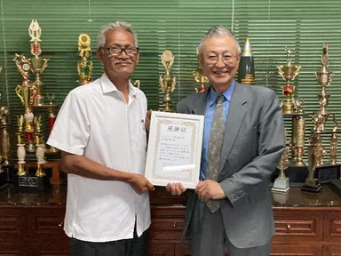 連携する大学から送られた感謝状