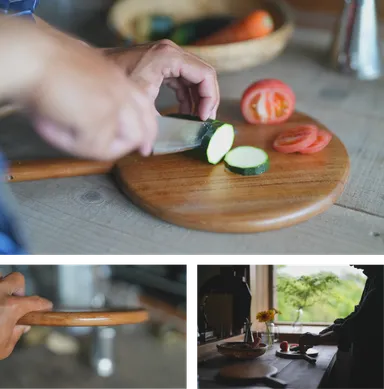 手軽に使える、木製カッティングボード