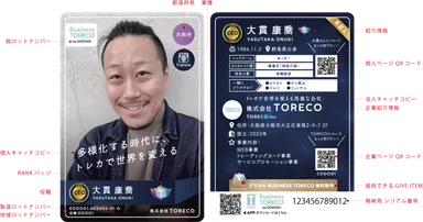 魅力を引き出す情報が満載のカード ※QRコードは株式会社デンソーウェーブの登録商標です