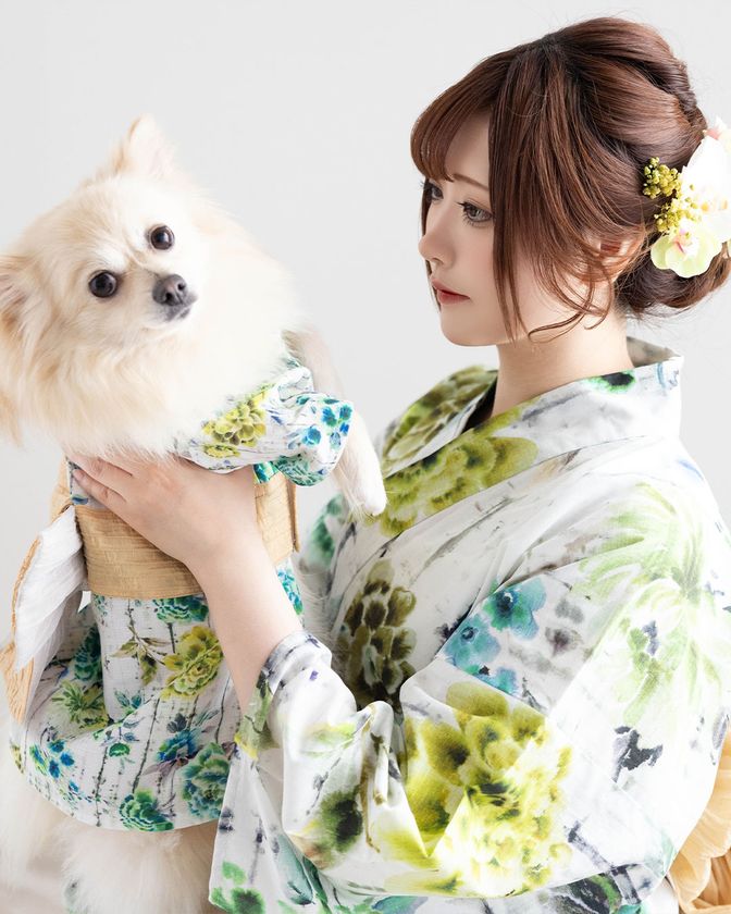 サロンドハピネス　犬と猫柄の浴衣 愛犬・愛猫とおそろいの新作浴衣で夏の思い出をつくろう
