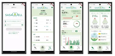 SASAWELLアプリ画面