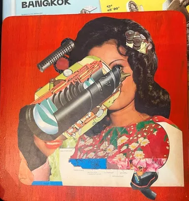 店内を彩るタイアート(1)