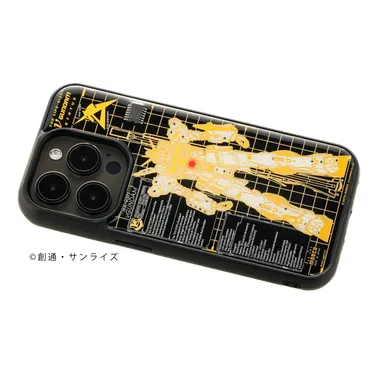 FLASH「RX-93ff νガンダム」 基板アート iPhone 15Proケース　ななめ