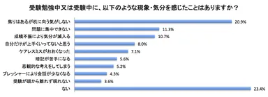 受験勉強中・受験中に感じた現象や気分について