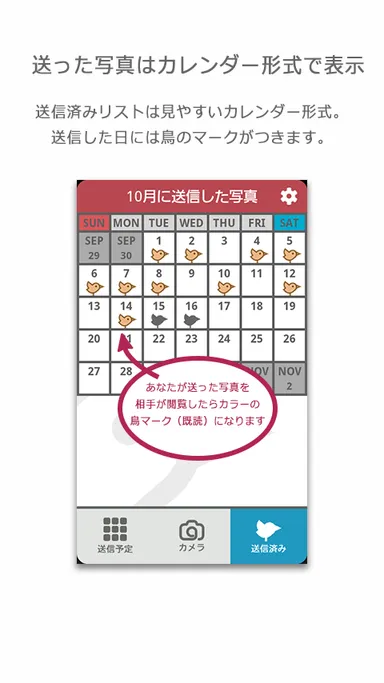 送信済みリストページ
