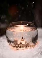 ウィンター スノーシーン　フィッシュボウル