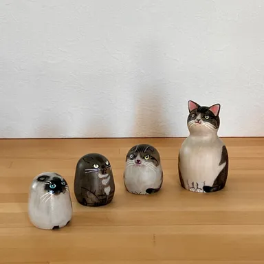3 愛猫の似顔絵こけし