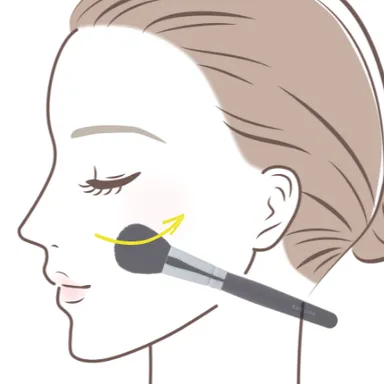 チークブラシ使い方