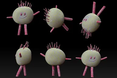 大好きなパパお仕事がんばってね！(3Dデータ画像)