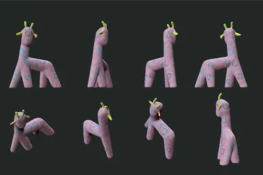 にこにこのきりんさん(3Dデータ画像)