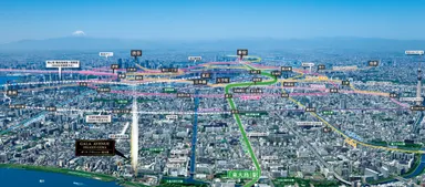 現地上空からの航空写真