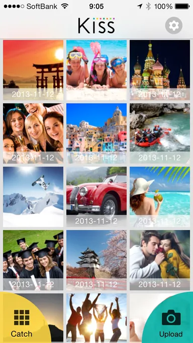 受信写真一覧画面