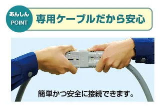 専用ケーブルだから安心