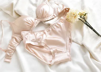 シルクサテン ノンワイヤー ブラジャー(3)