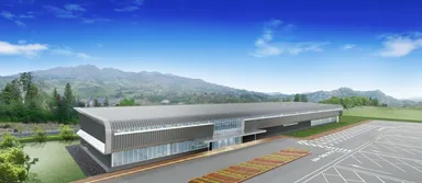 北西方面からの鳥瞰図