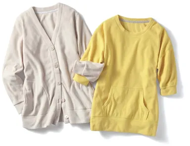 スプリングフリースプルオーバー（七分袖）とスプリングフリースカーディガン　