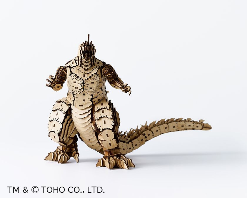 ゴジラ-1.0』より竹素材の立体クラフトパズルが新登場！ 尻尾の