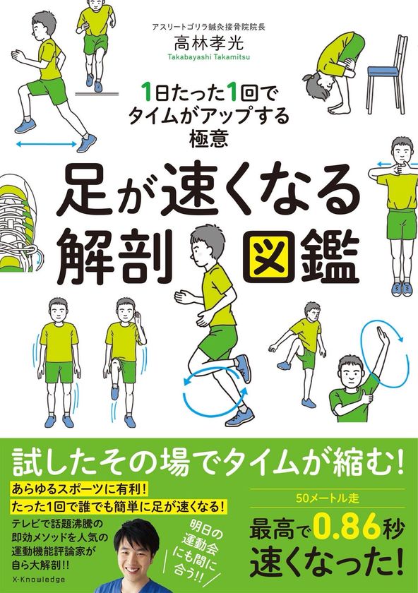 発売2週間で1万部突破！
『ホンマでっか！？TV』出演のプロ直伝
足が速くなりたい子ども向け
1回30秒の「走力アップ体操」