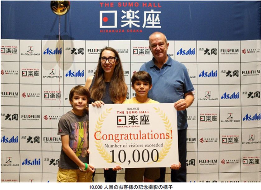 インバウンド向け相撲エンタテインメントショーホール
THE SUMO HALL日楽座OSAKA
世界80の国と地域から来場者10,000人達成！