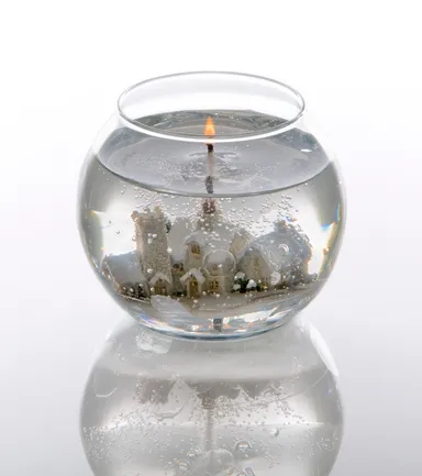 ウィンター スノーシーン フィッシュボウル