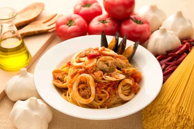 魚介入りスパゲティ ペスカトーレ