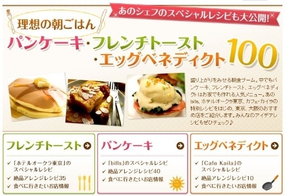 朝時間 Jp にて13年3大注目朝食メニュー総力特集 パンケーキ フレンチトースト エッグベネディクト の人気店直伝レシピも紹介 アイランド株式会社のプレスリリース