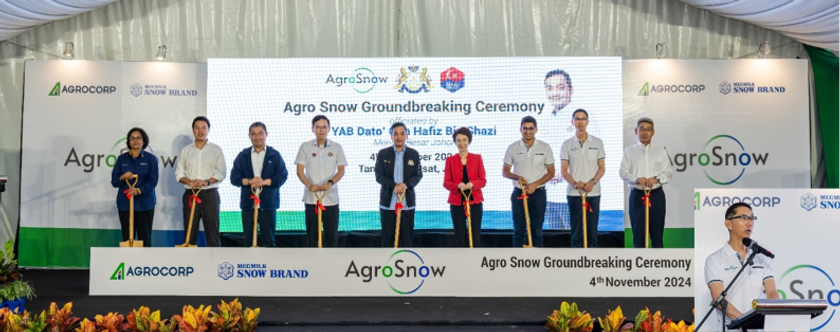 雪印メグミルクの海外子会社 アグロスノー マレーシア工場
グラウンドブレイキングセレモニーを実施
植物性食品加工用原料の生産を予定