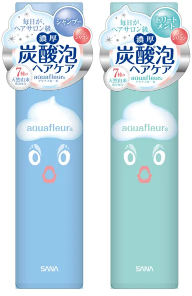 アクアフルール　シャンプー・ヘアトリートメント　各180g　1,800円（税抜） 