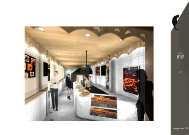 1階テイクアウトワッフルのカウンター