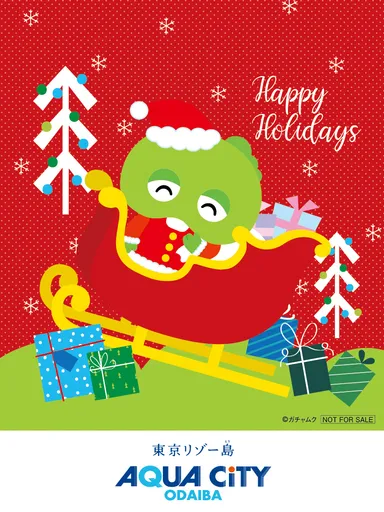 「ガチャピン・ムックのオリジナルステッカー」　イメージ_ガチャピン