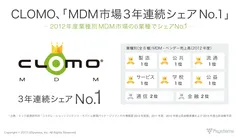 CLOMO「MDM 市場3年連続シェア NO.1」