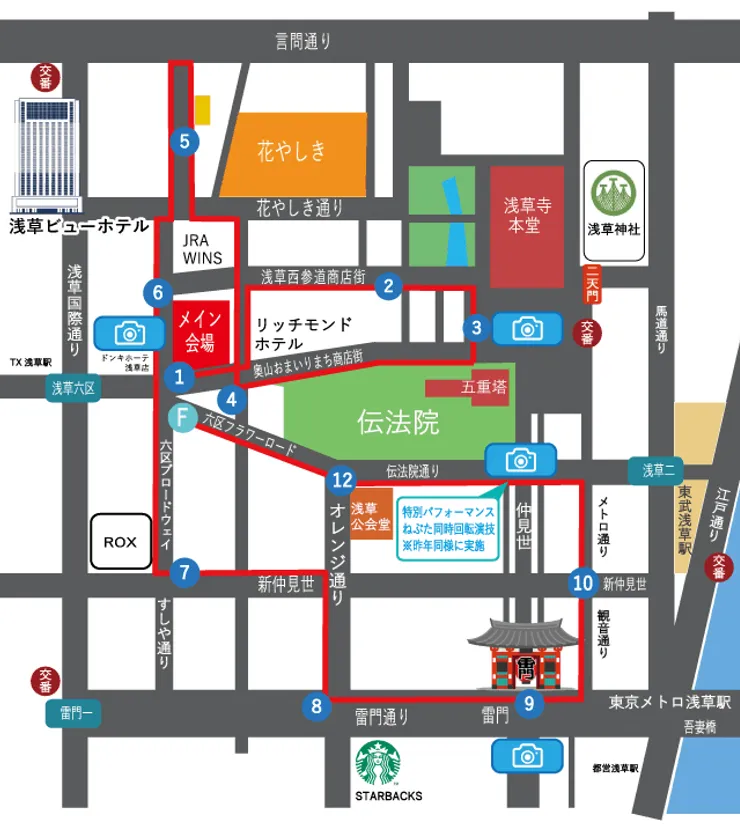 商店街巡行ルート