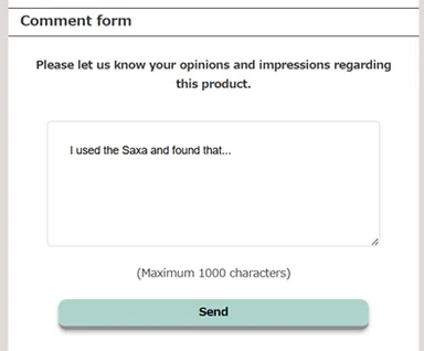 コメントフォームからユーザーの声を収集
