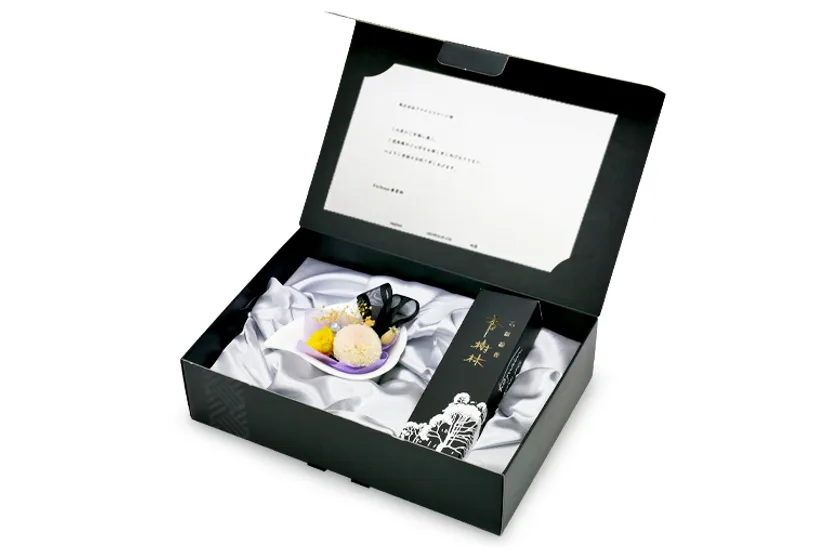 弔電プリザとお線香 喪