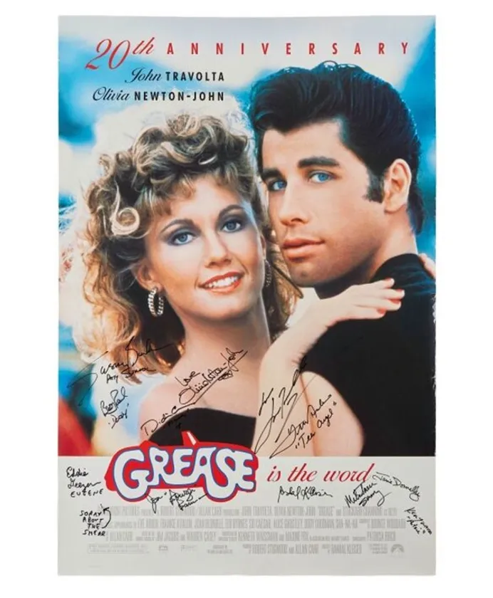 オリビア・ニュートン・ジョン/グリースポスター (C)Julien's Auctions