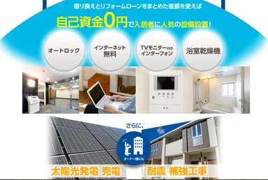 自己資金0円で太陽光売電収入と耐震補強工事を実現