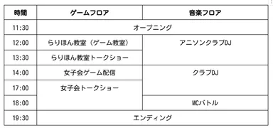 スケジュール表