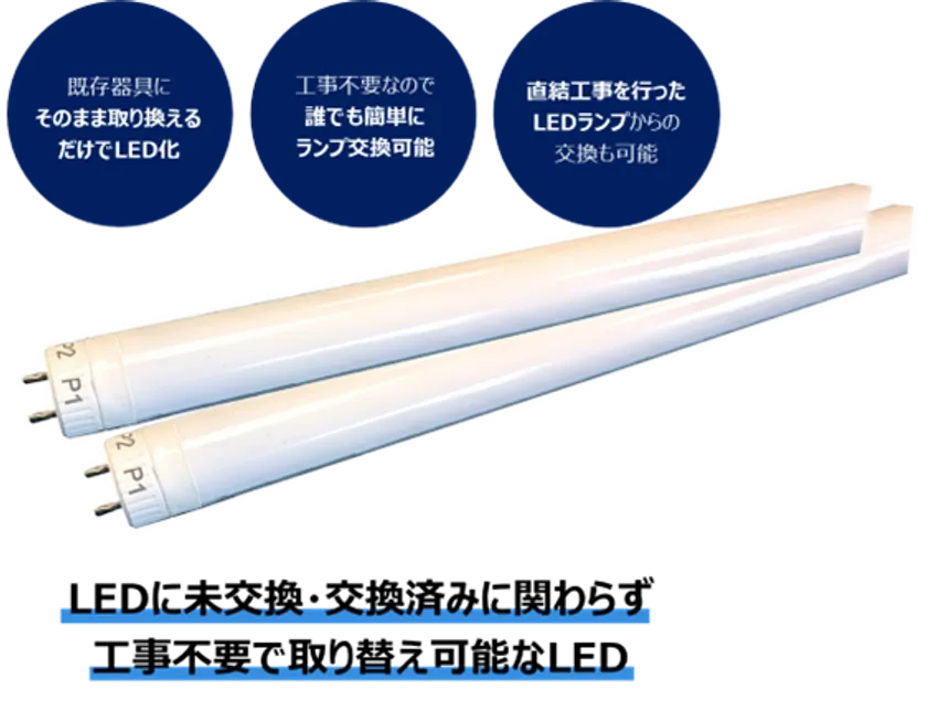取り付け工事不要のLED