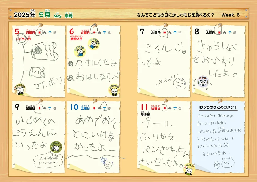 週間ページ