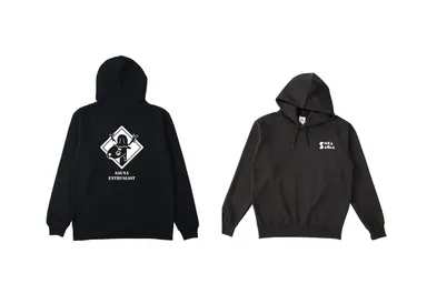 鹿とサウナパーカー(黒)