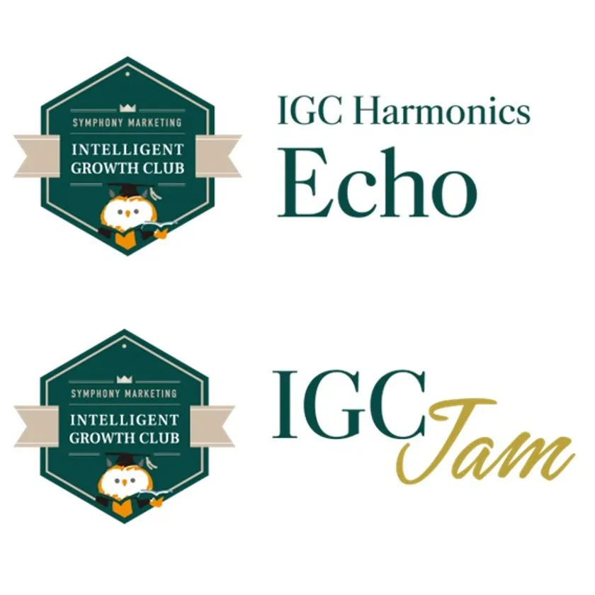 新サービスロゴ IGCH Echo(上)、IGC Jam(下)