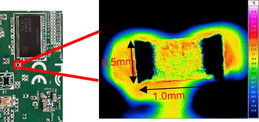チップ抵抗　※1.3μm顕微鏡レンズ使用