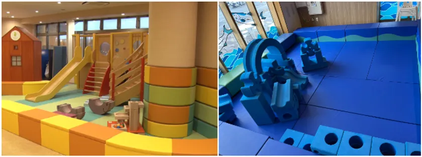 冬季は室内のお子様遊具スペースを増設!