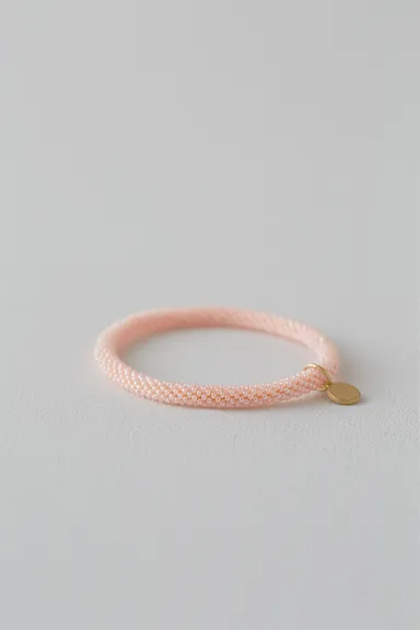 クロッシェブレスレット　ピンク