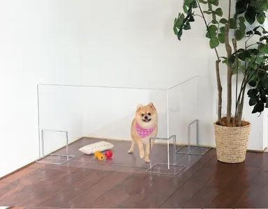 アクリル製ペットゲート、抗菌クリアマット
