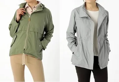 クロコダイルレディス(左：花粉ガードパーカ 右：花粉ガードブルゾン)
