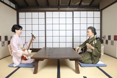 2017年春 長唄今藤流家元 今藤長十郎様とエルビュー社長 冨宅の対談。三味線と長唄の魅力を語る。