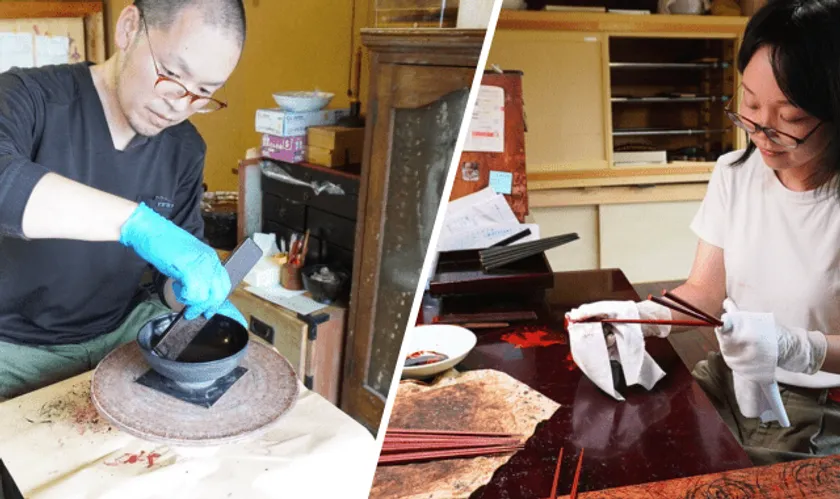 塗師の「匠の技」によって完成します