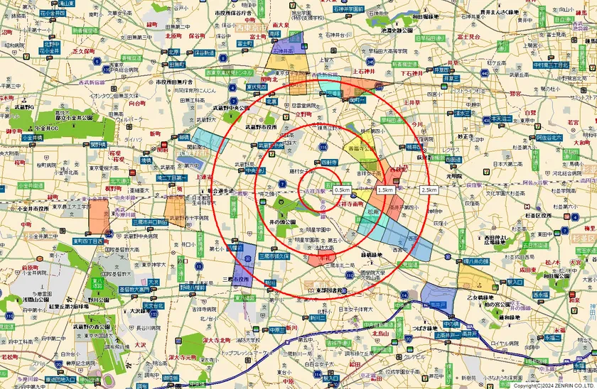 来訪者が少ないが、店舗のターゲットとなる消費者が多く住むエリアのイメージ